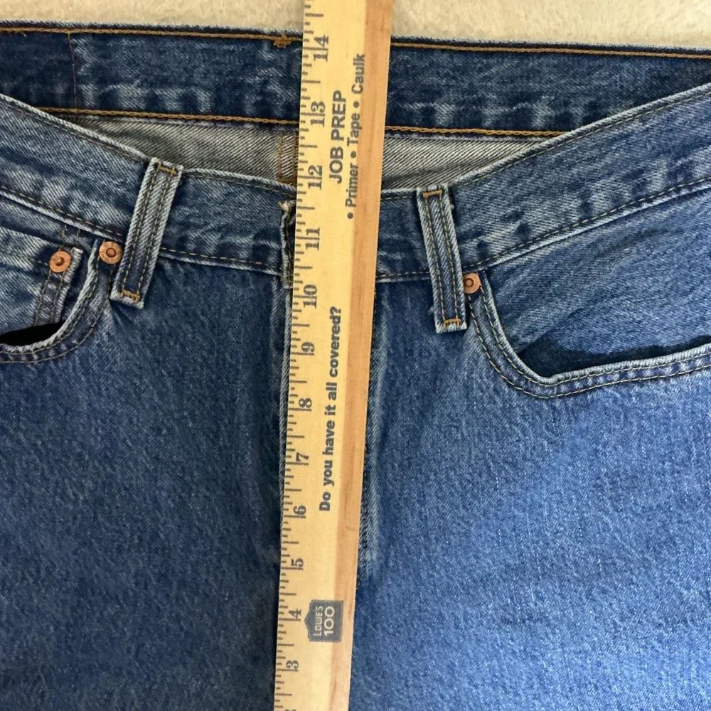 Levis 501 Original Fit Jeans Mens W32 L30 (L29.5) Blue Straight Leg Button Fly